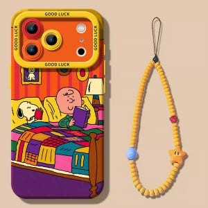 Capa de celular de silicone com desenho animado para iPhone 13-17 (Design de desenho animado)