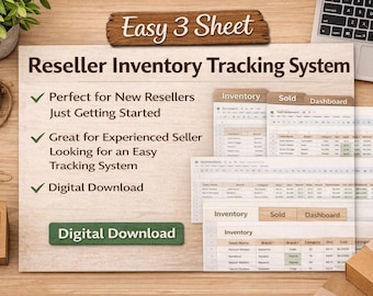 Reseller Inventory Spreadsheet | Poshmark Profit Calculator (Digital Download)