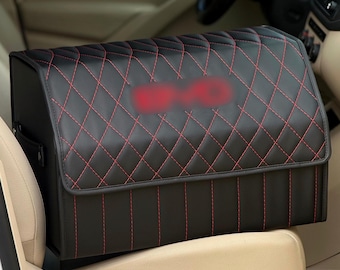 Organizador de cuero para maletero de coche: hecho a medida con bordado personalizado