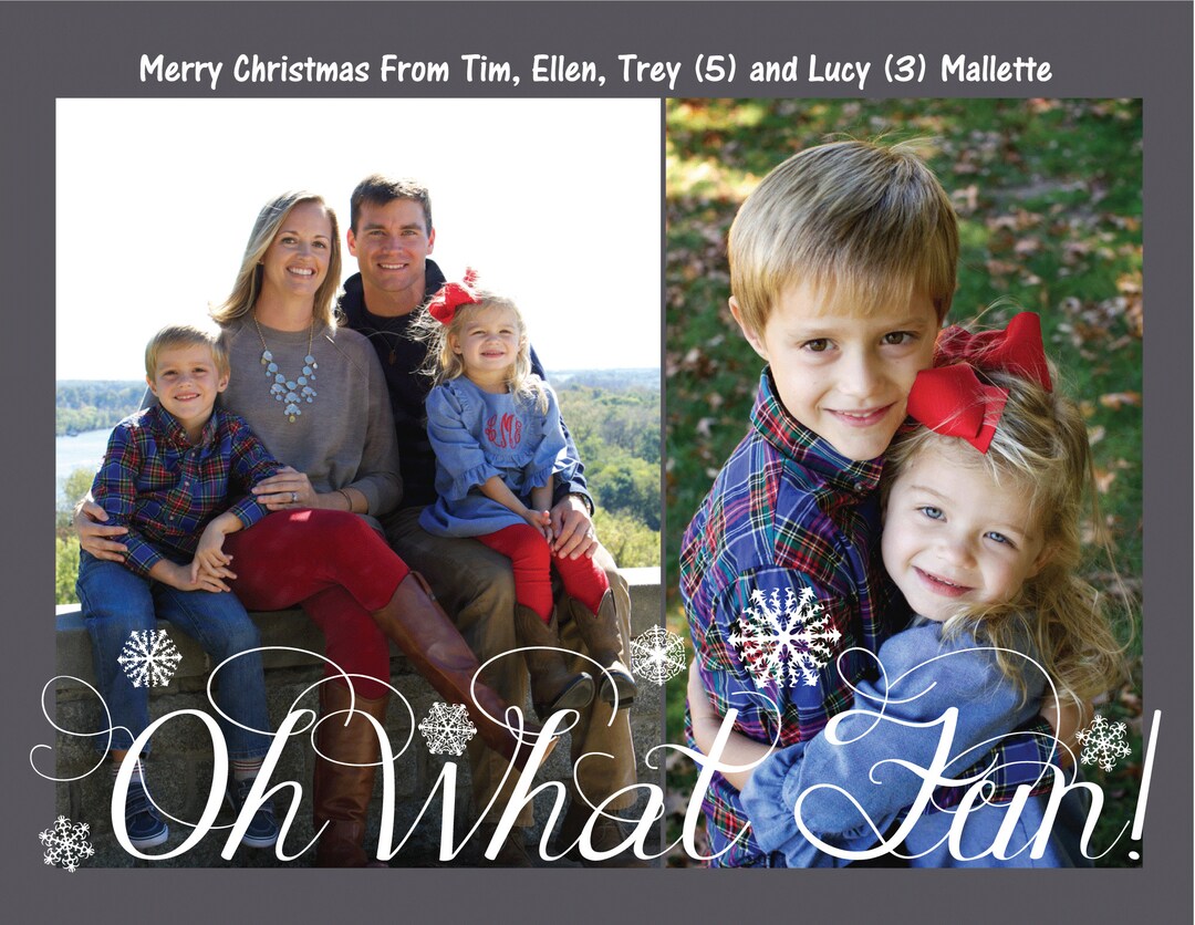 5 X 7 Oh What Fun Holiday Card Etsy