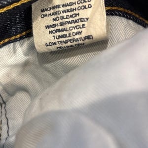 EVISU Indigo Genes Selvedge Jeans 38x34 Raw Rigid Denim Daicock Y2K Japan 97 cm image 16