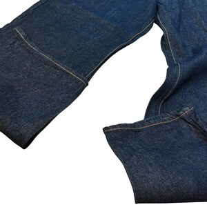 EVISU Indigo Genes Selvedge Jeans 38x34 Raw Rigid Denim Daicock Y2K Japan 97 cm image 12