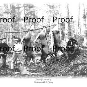 Great Hunt 1890&#39;s  Adirondack Life Styles  Digital Download/print  many copies