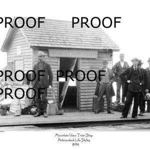 Hunters at N.Y.C. Mt View Train Stop 1890s / Adirondack Lifestyles  /Digital Downloads   11x14/print  many copies