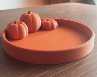 Taca z dyniami na Halloween, okrągły talerz do serwowania dekoracji jesiennych