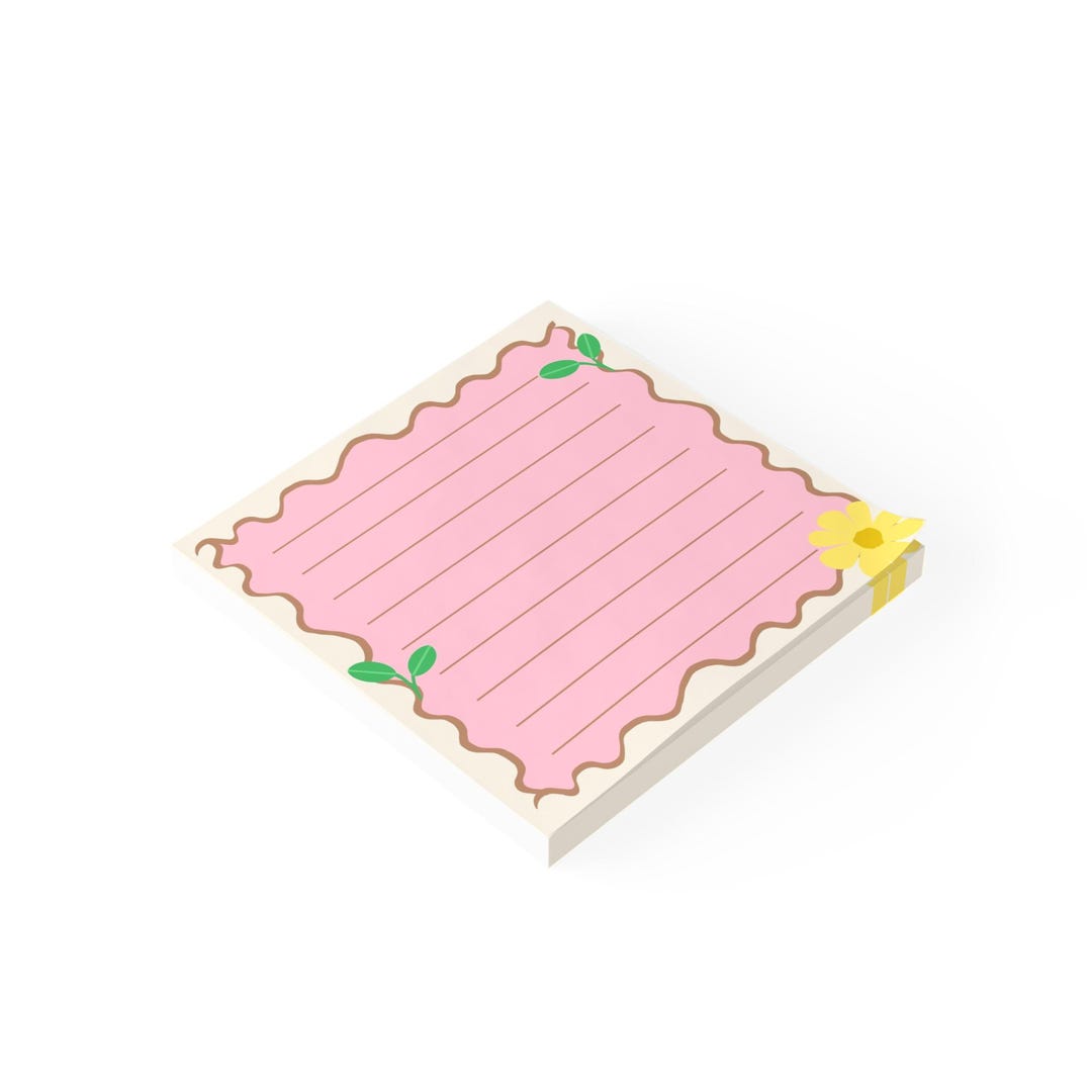 Floral, Lined Note Pad - 3x3 Sized - Etsy