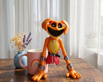 Smiling Critters DogDay Figure Poppy Playtime Chapter 3, Creepy Horror Game Monster Toy, Ruined Strapped Desk Decor, Gamer Collectible Gift