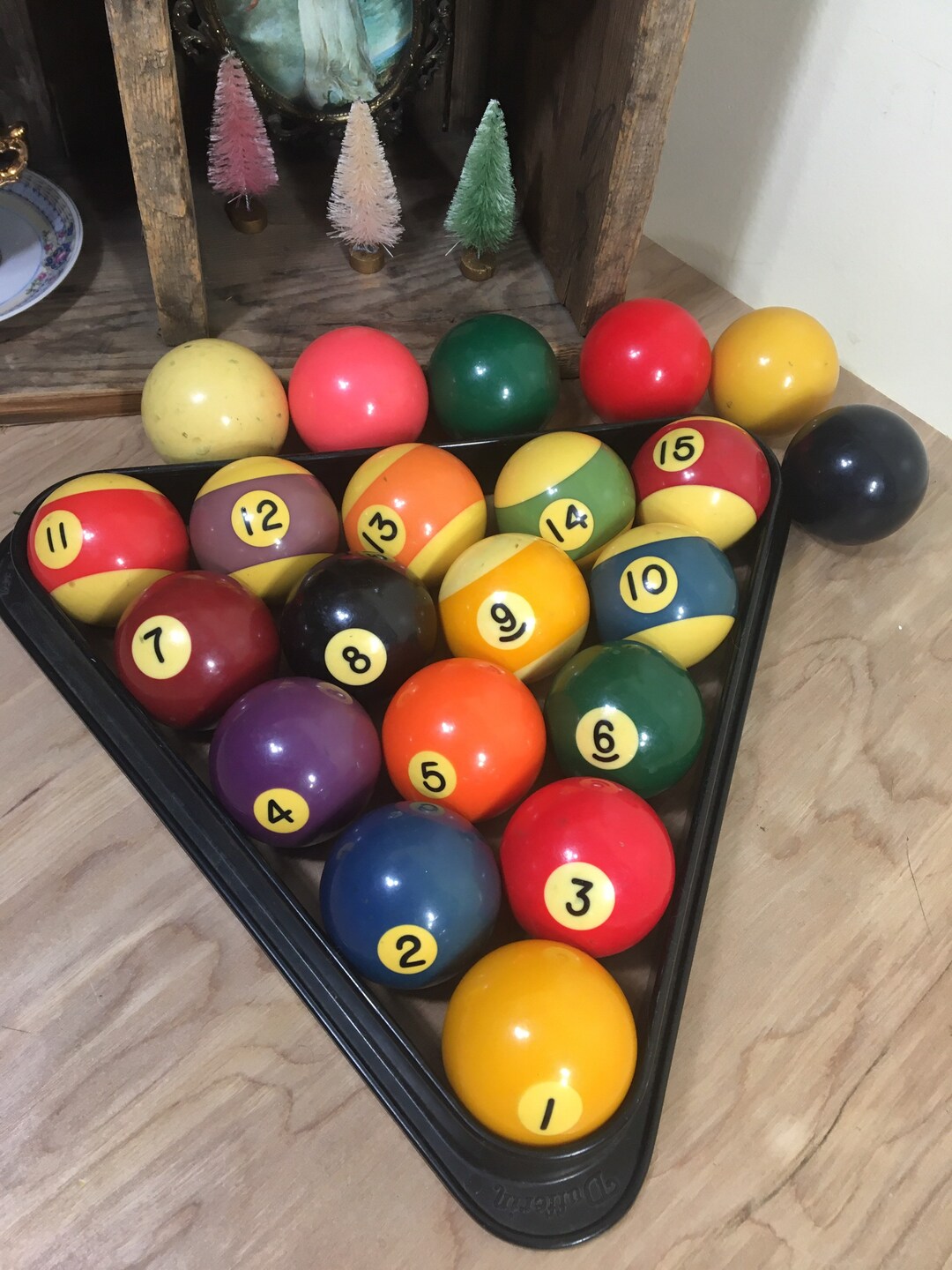 Vintage Bakelite Pool Billiard Balls Etsy