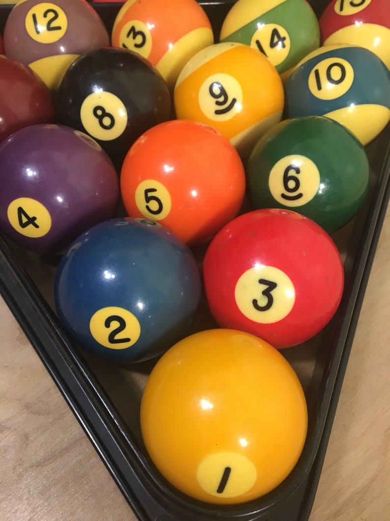Vintage Bakelite Pool Billiard Balls Etsy