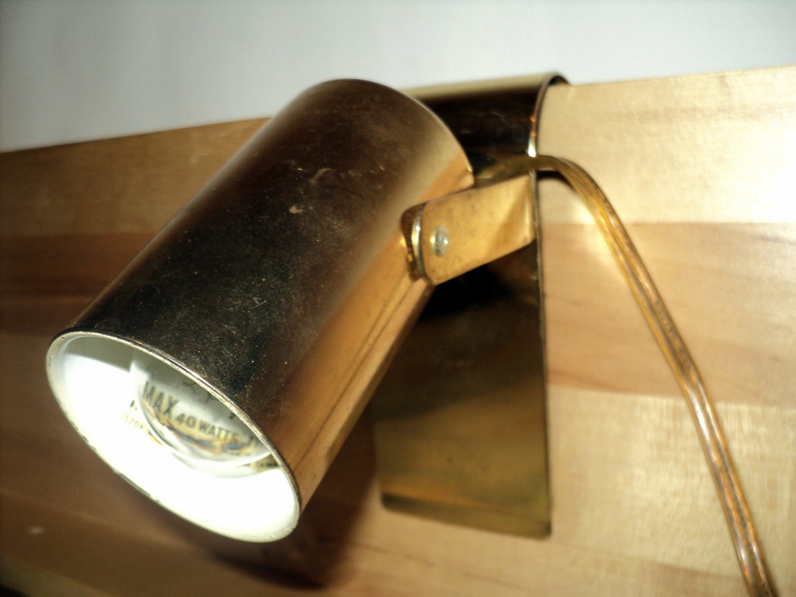 Tiny Brass Headboard Light Hook On Reading Light Art Light Etsy