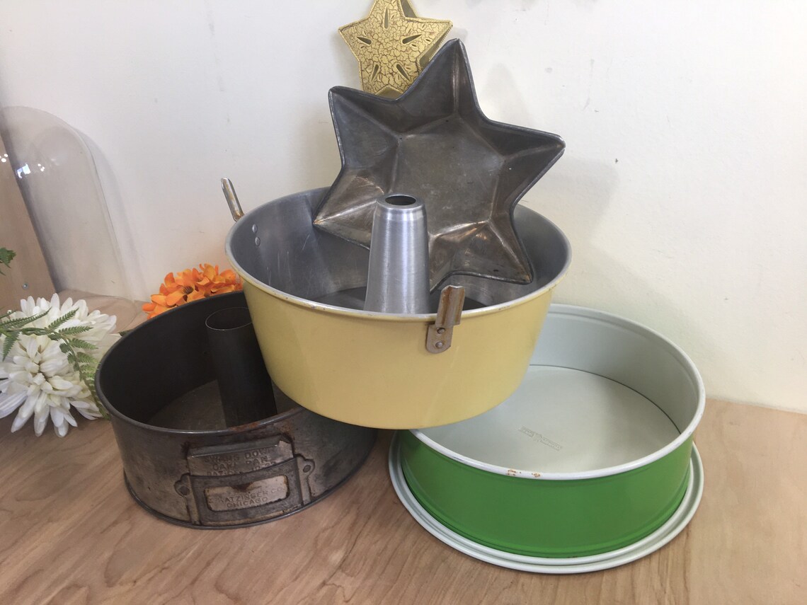 Vintage Cake Pans Angel Food Cake Pans Star Pan Springform Etsy