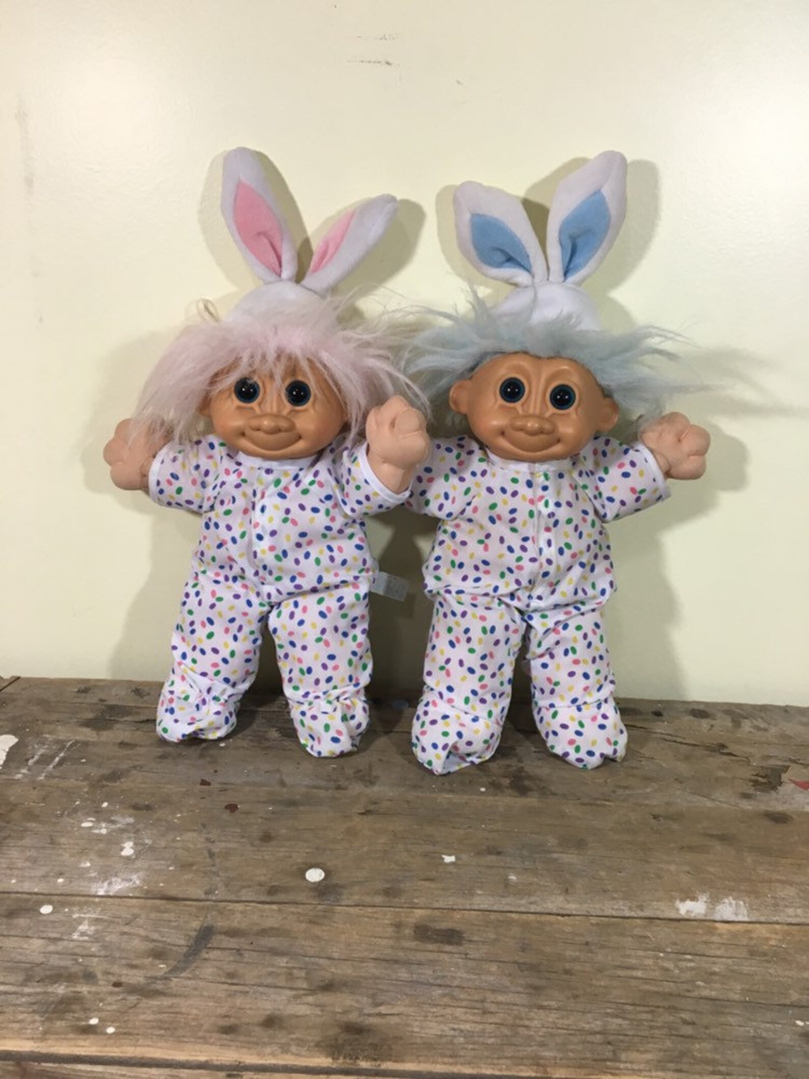 Bunny Troll Pair Large 11 Inch Tall - Etsy