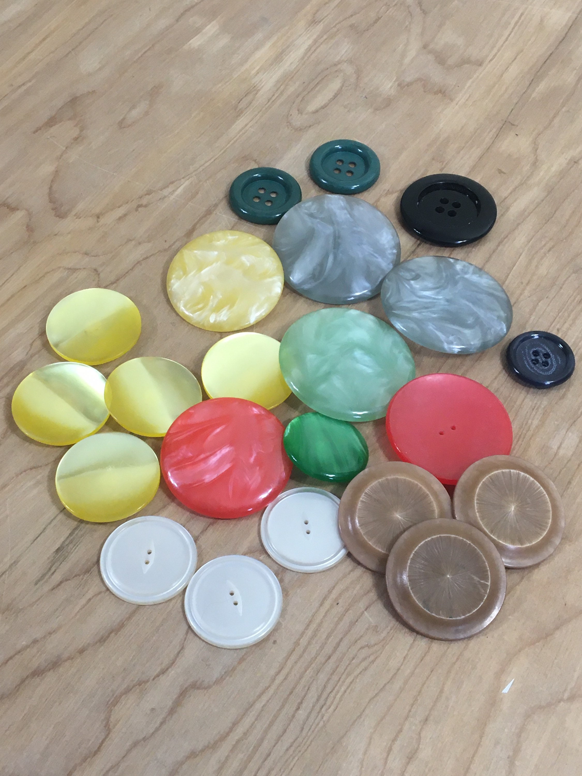 4Pc 45mm Extra Large Sewing Buttons Assorted Clay 4 Hole Coat Buttons  Handmade