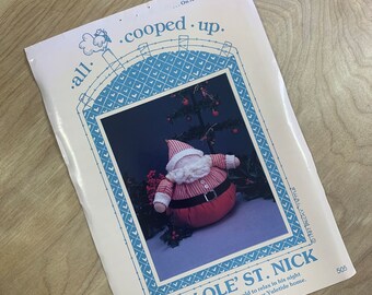 8" Santa Christmas doll pattern, Roly Poly St Nick, All Cooped Up Patterns