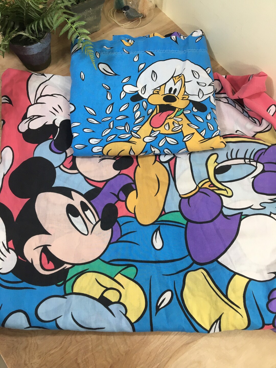 Disney Mickey Mouse Sheet Set, Single Bed, Minnie, Donald Duck, Fitted