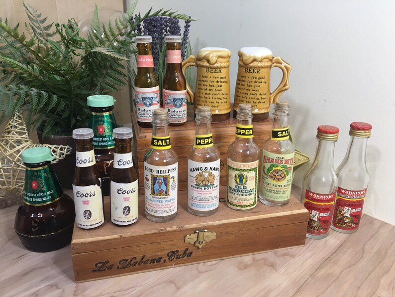 Liquor Bottle Salt and Pepper Shaker Collection Instant Lot Etsy