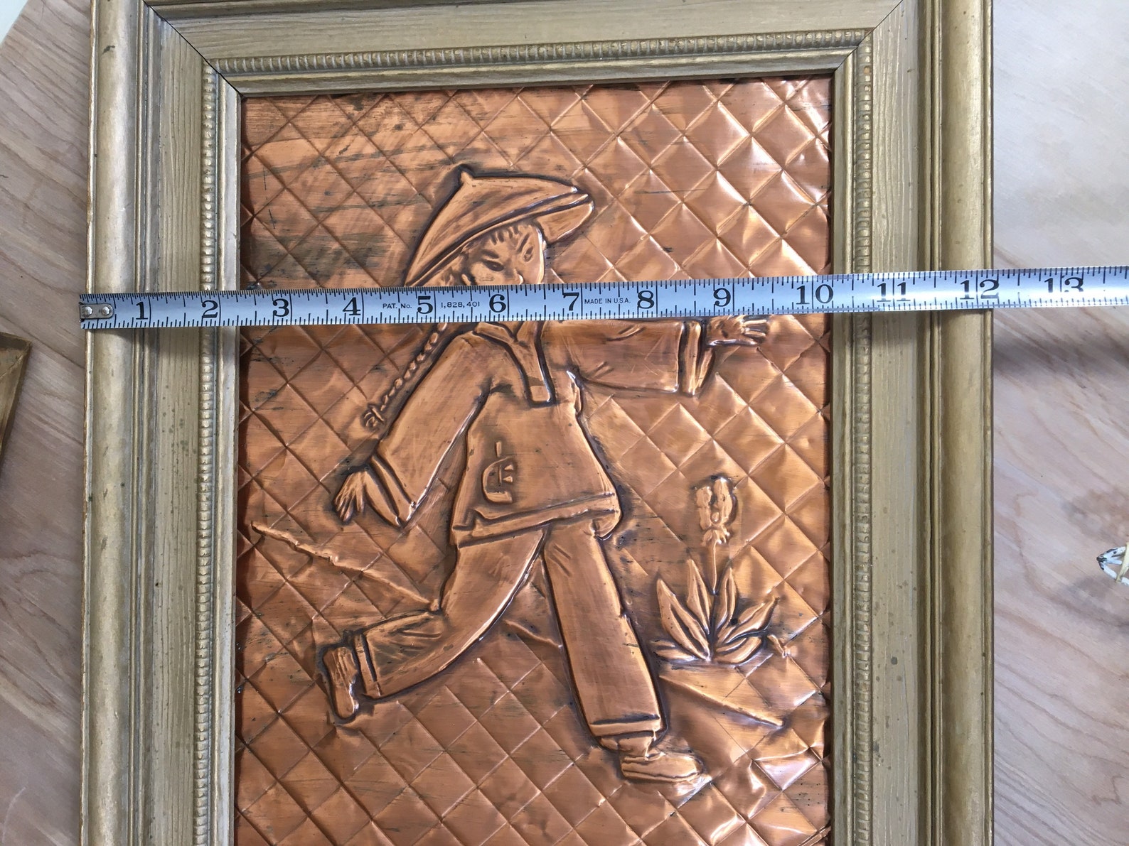 Metal Copper Repousse Pictures With Oriental Theme Hanging Etsy