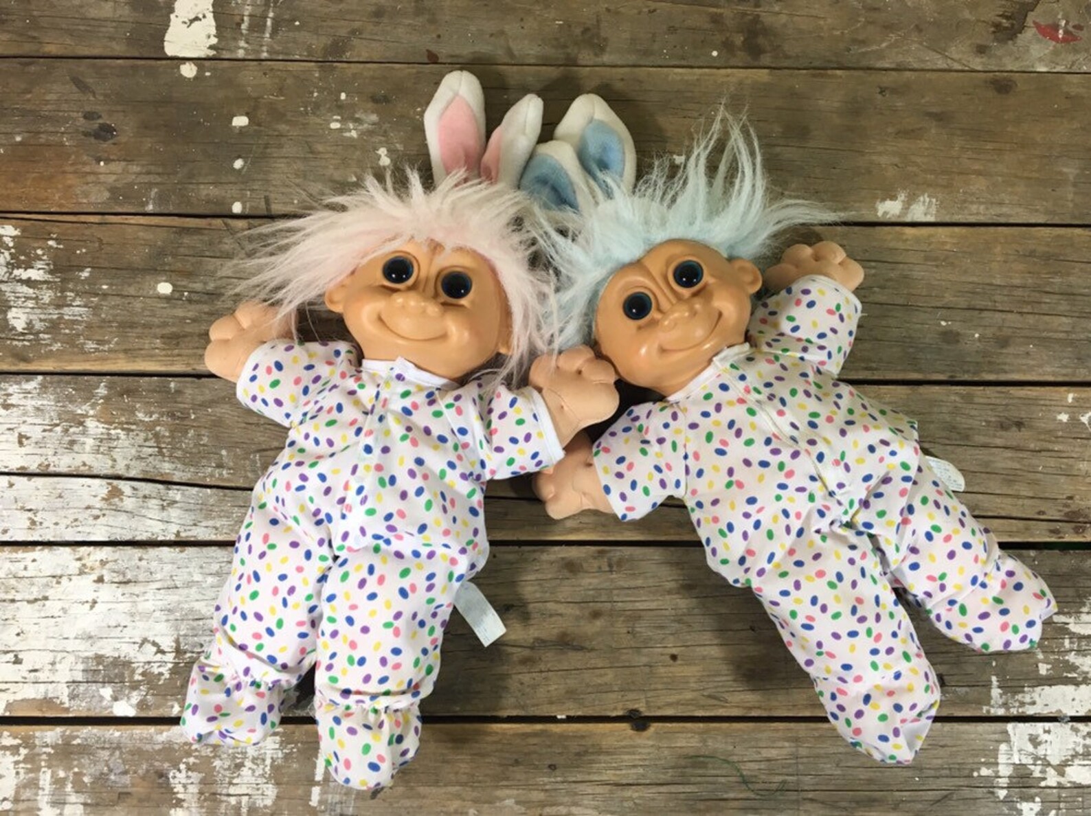 Bunny Troll Pair Large 11 Inch Tall - Etsy