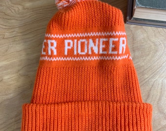 Pioneer Grain Elevator Canadian Toque, winter hat with pom pom