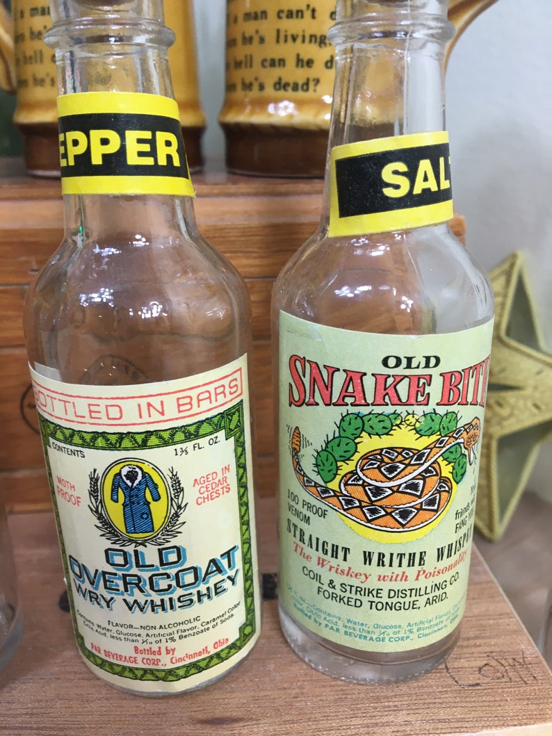 Liquor Bottle Salt and Pepper Shaker Collection Instant Lot Etsy