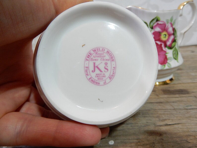 Pink Rose Cream and Sugar Set Royal Windsor Wildrose Etsy
