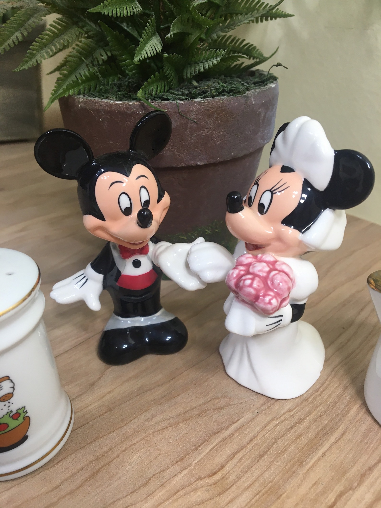 Vintage Mickey Mouse Salt and Pepper shaker lot Disneyland Etsy