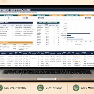 Excel-mall för prenumerationshantering | Automatiserad prenumerationshantering | Instrumentpanel för förnyelse och betalningsspårning