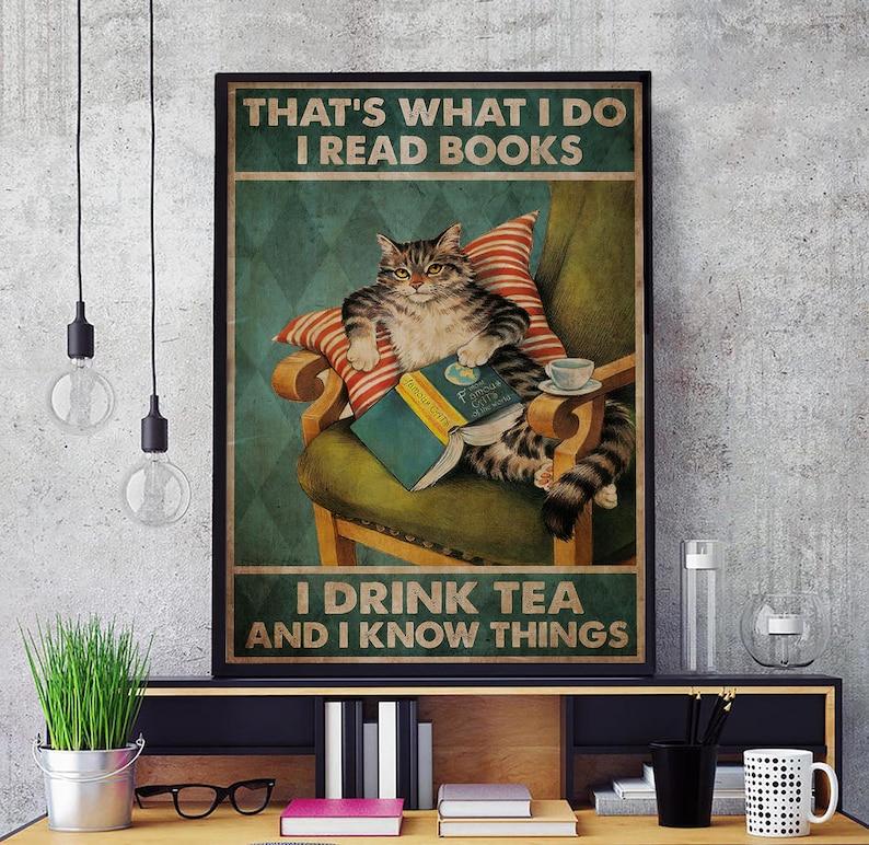 Gift Base Tazza grande con scritta I Drink Tea and I Know Things, 425 ml