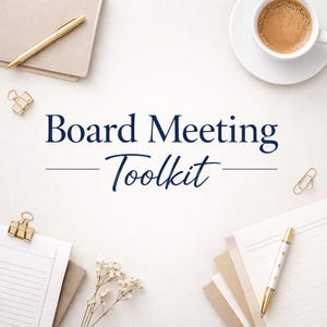 Executive Assistant Board Meeting Toolkit
