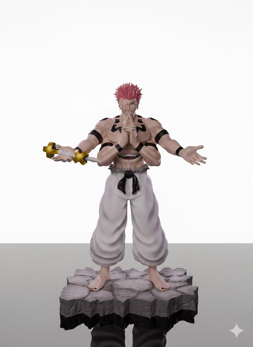 Figurine Jujutsu Kaisen Ryomen Sukuna 26cm - PVC - Statue De Collection