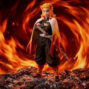 Demon Slayer Figurine rengoku kyoujurou buste 15 cm statuette collection manga