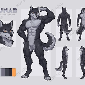 Wolf Femboy Fursona, Anthro Wolf Adoptable, Canine Furry