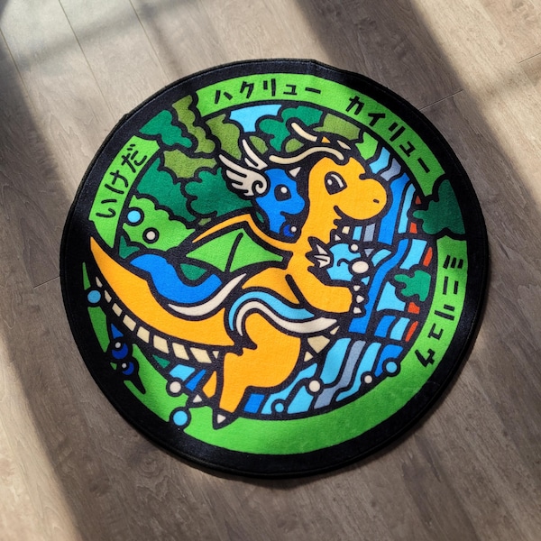 Tappeto morbido in poliestere con motivo anime Dragonknight.