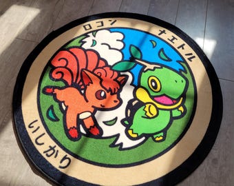 Fox and Turtle Anime Soft Polyester Rug
