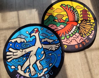 Storm Sea Dragon and Fortune Pheonix Anime Soft Polyester Rug