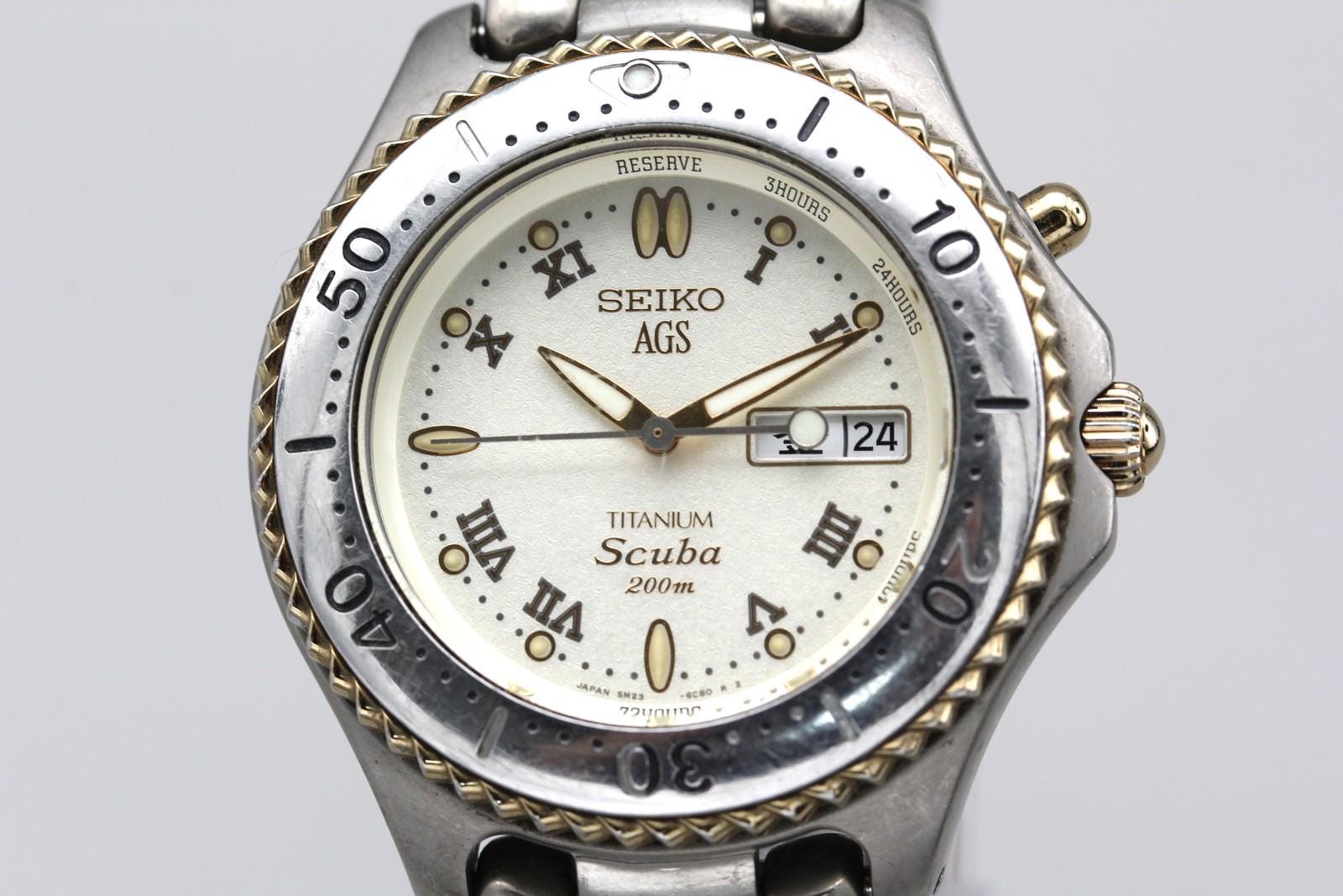 Seiko Kinetic Titanium Watch - Etsy