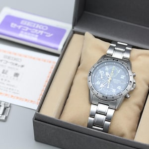 Seiko Chronograph 100 M - Etsy UK