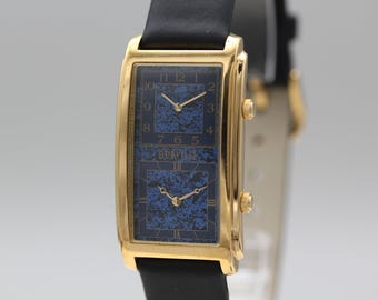 Vintage ORVIS Dual Face Gold Tone Quartz Watch With New 