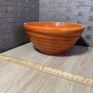 Vintage Bauer Speckled Orange #18 Ringware Bowl