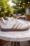Custom gold glitter Adidas samba product logo