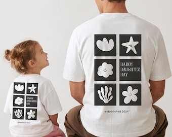 Camisas de padre e hija a juego, traje personalizado de padre e hijo y bebé, Vater Tochter Partnerlook, Geschenk Geburt, regalo de Navidad para papá