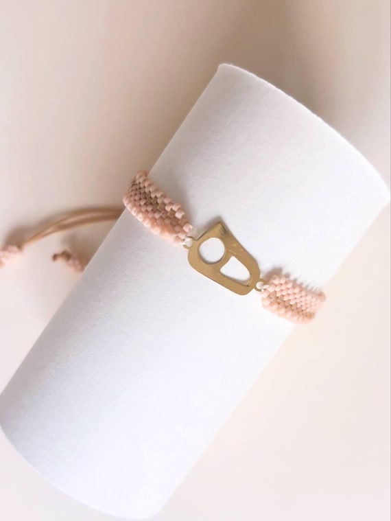 Handwoven Miyuki Bead Bracelet with Persian Letter Charm