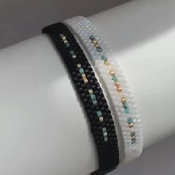Morse Code Love Bracelets Set, Seed Bead Couple Bracelets, Hidden Message Jewelry Gift