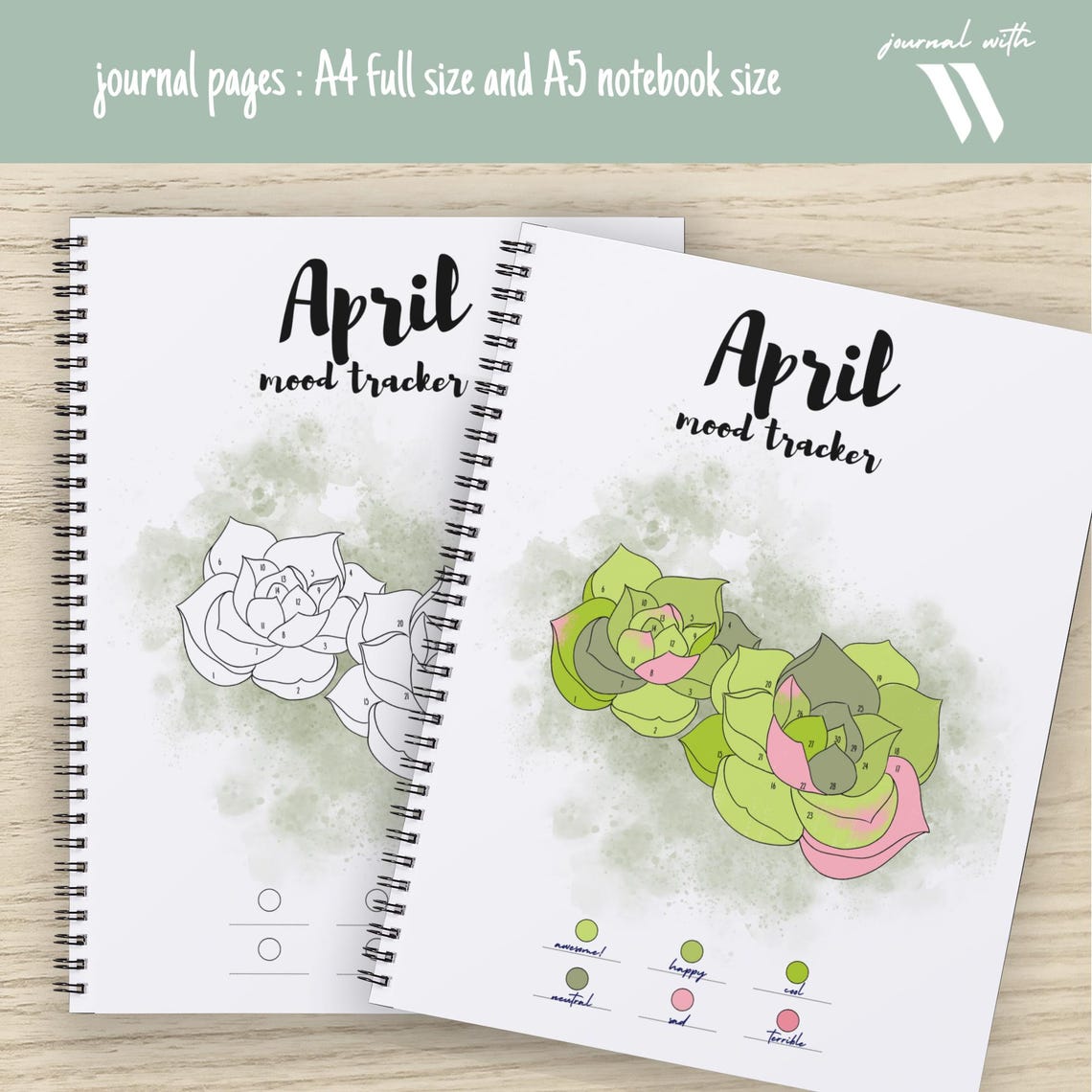 April Mood Tracker Printable | Monthly Mood Chart - Etsy