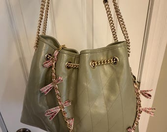 Floral Jacquard 22.5 inch bow chain