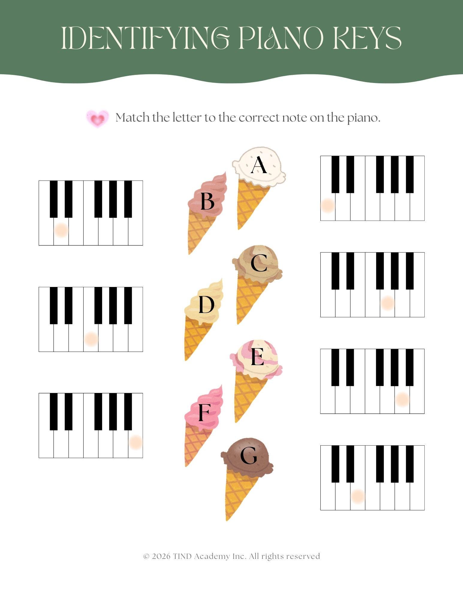 Keyboard Note Naming Worksheets.pdf Piano Note Naming Worksheets for Pre-k & Kindergarten (PDF Download) - Etsy