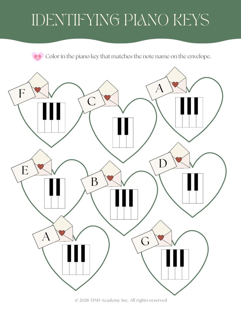 Keyboard Note Naming Worksheets.pdf Piano Note Naming Worksheets for Pre-k & Kindergarten (PDF Download) - Etsy