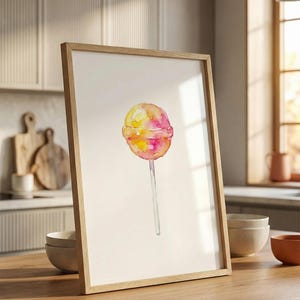 Pôster Pirulito em Aquarela – Arte Doce e Colorida