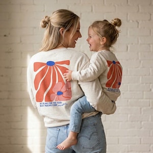 Completo felpa mamma e figlia in cotone biologico / Core Memories Family Outfits