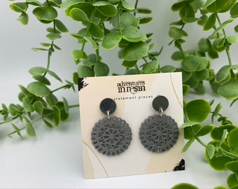Doilies Earrings With Surgical Steel Posts, Silver Small Dollie Earrings, Lace Jewellery, Elegant Birthday Gift